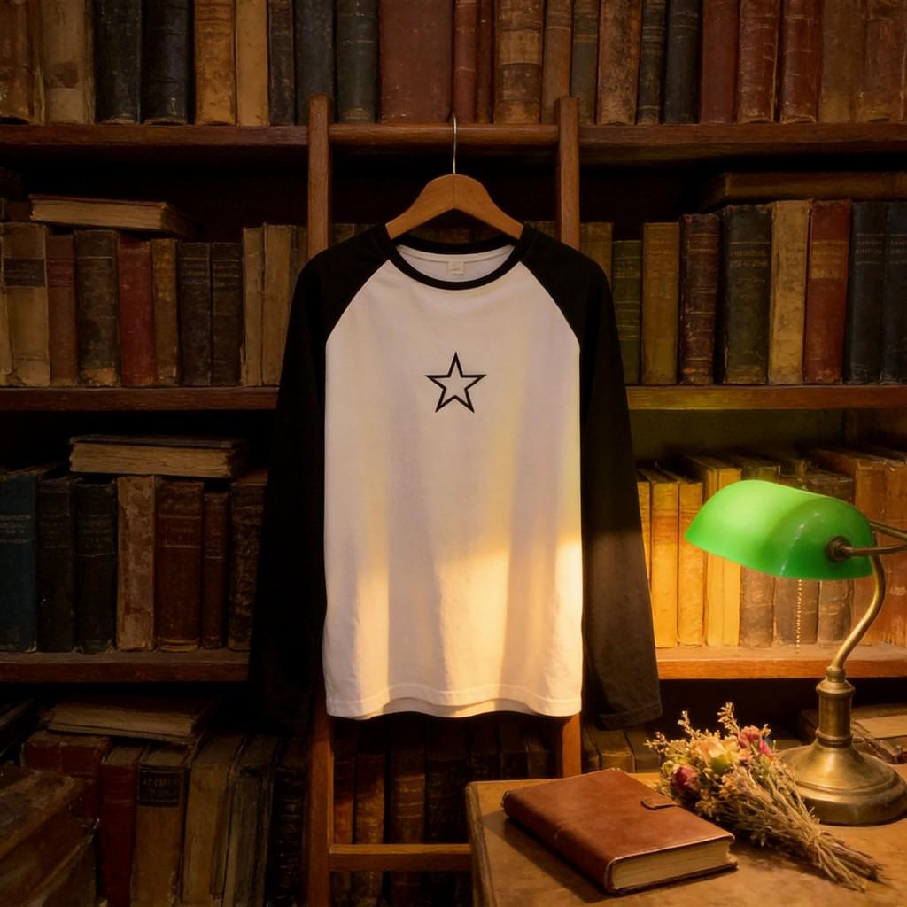 T-shirt Casual da Donna Ricamata con Stelle in Misto Viscosa Poliestere Primavera