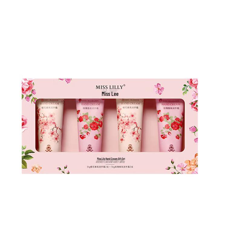 Подарочный набор: Увлажняющий крем для рук с ароматом Miss Lilly (4 x 50 г)