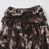Urban Chic Plaid Patchwork Lace Pleated Mini Skirt