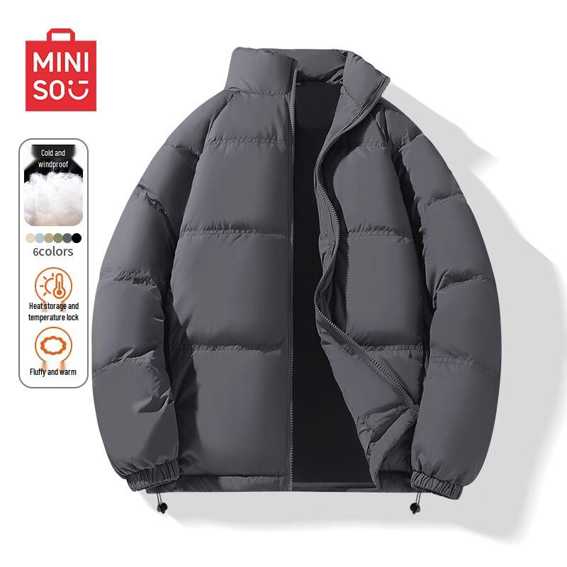 MINISO Men s Lightweight Stand Collar Down Jacket M