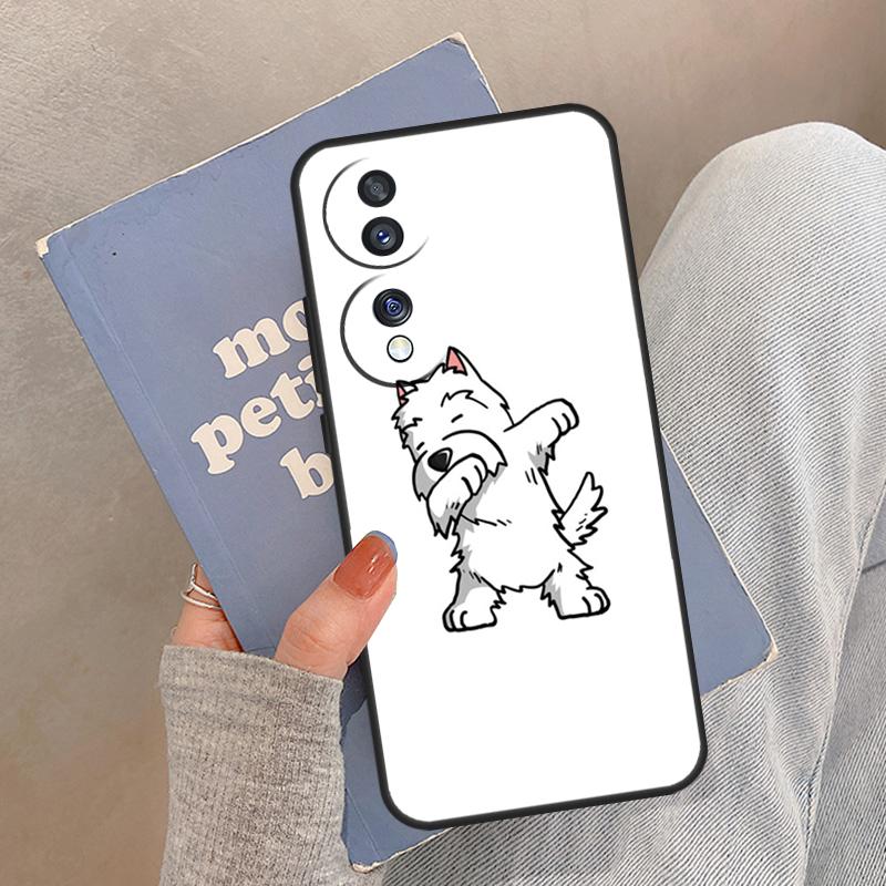 

Cartoon Westie Dog Case For Honor Magic 8 Pro 5 6 7 Lite Cover For Honor 200 400 90 70 50 X8a X8b X9a X9b X9c Honor 200 Lite