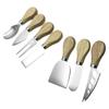 7 Pieces Cheese Knife Set with Wood Handle for Kitchen Wedding Lovers