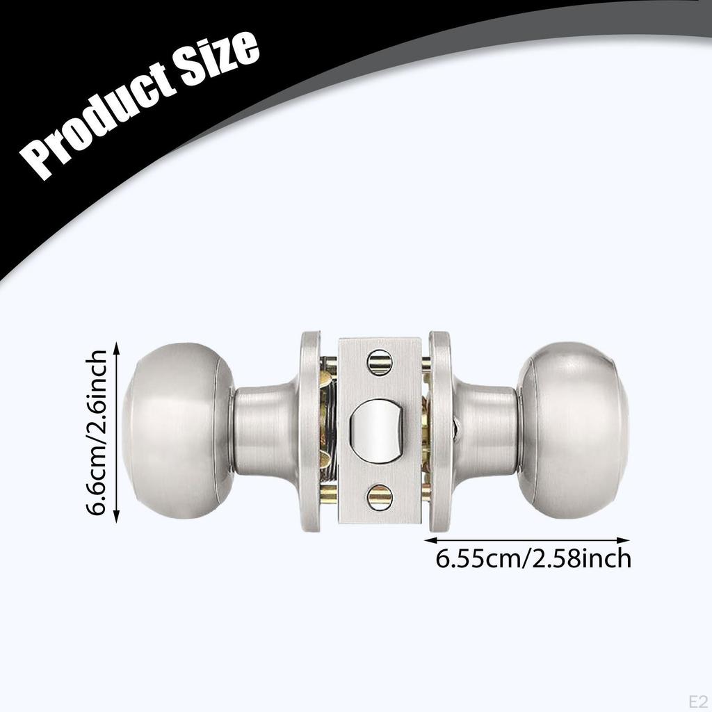 Innentürknauf mit Schloss Schlüsselloser Griff Praktisch Haushalt Schlicht Einfache Installation