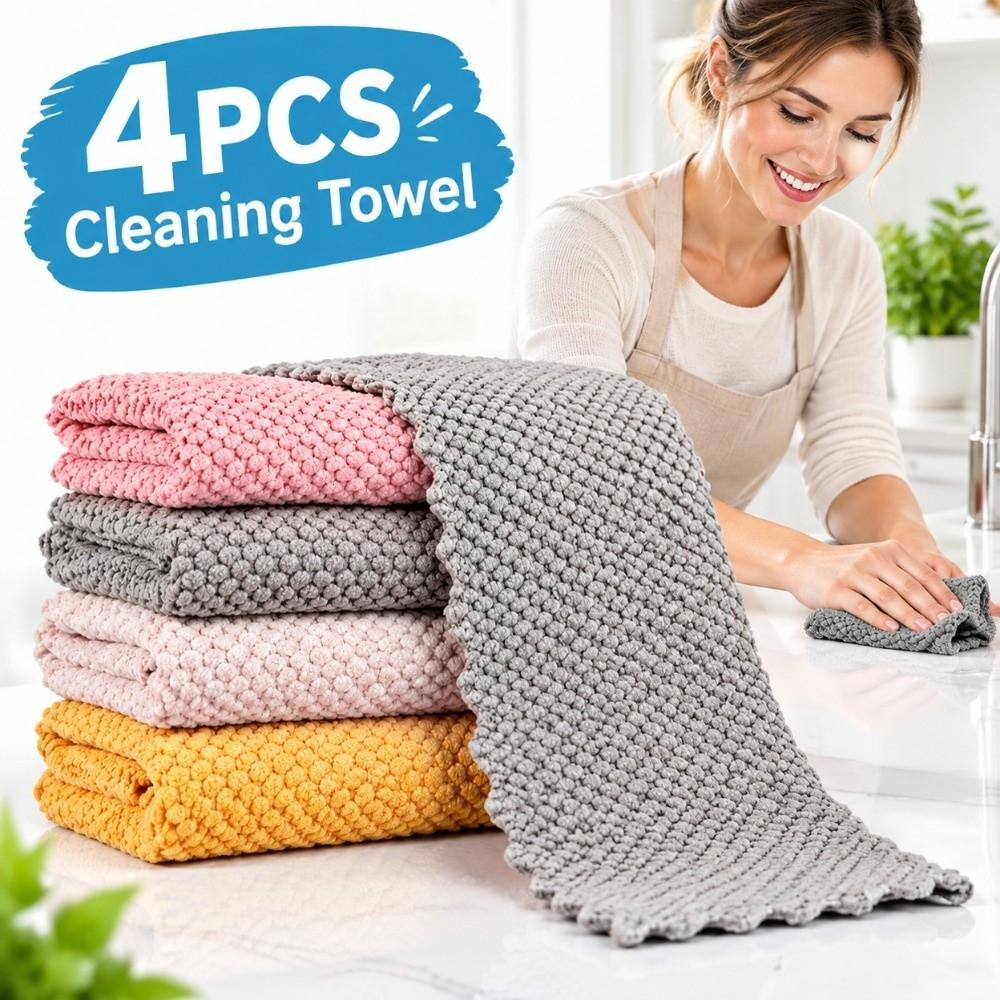 Microfiber Dishcloths Towels Pearl Weave Kitchen Towel New Cleaning Towel Car Washing