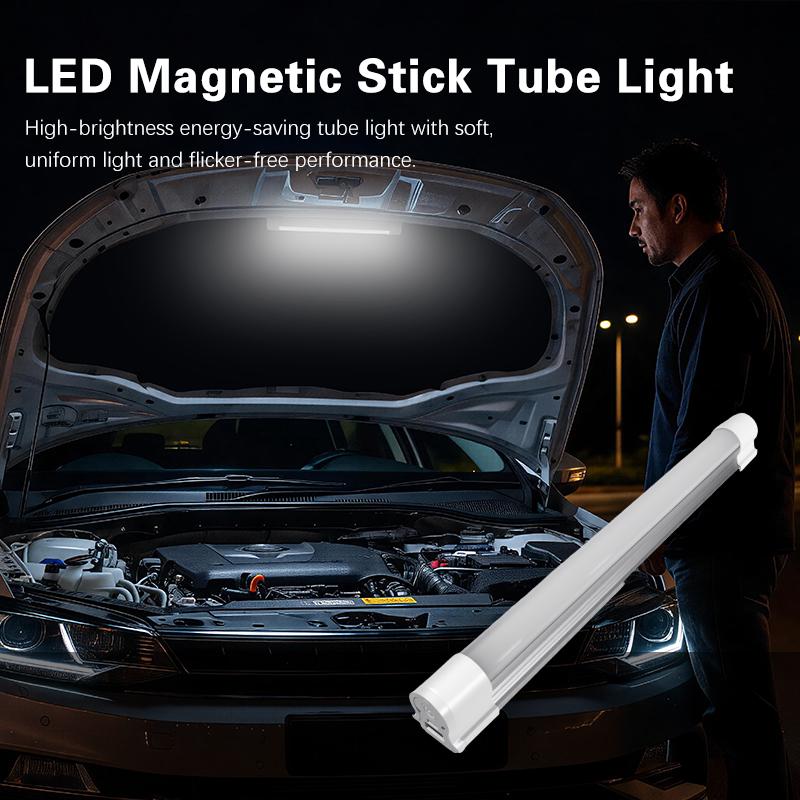 Multi Modes Rechargeable Magnetic LED Stick Tube Light 223g Lightweight Household Maintenance Outdoor Emergency Lighting