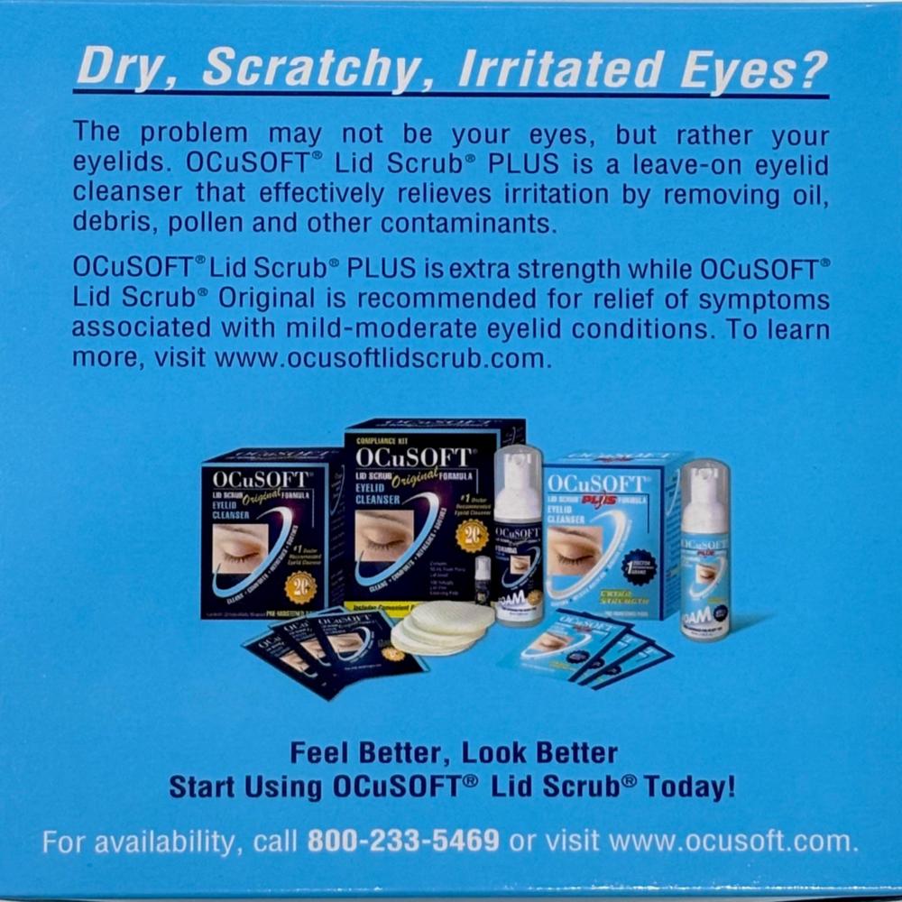 OQSoft Lid Scrub Plus Cleanser 50ml + Pad 120p, 1 Set