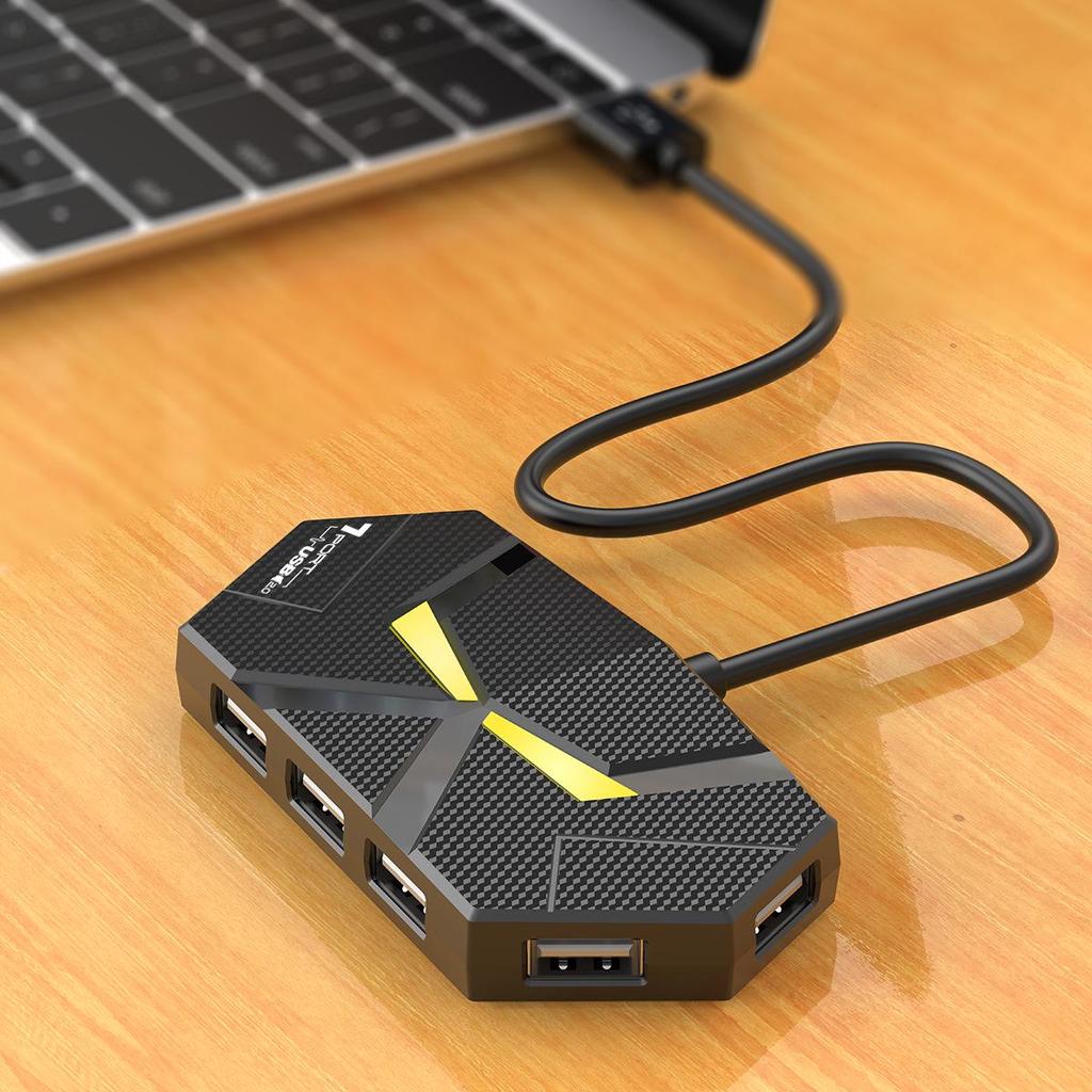 Atmosphere USB Expansion Dock Multi-Port HUB, 4 & 7-Port Splitter, 2.0 Wired Expander for Computers