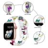 Compatible Apple iWatch S10 Colorful Pattern Silicone Sports Strap - Transparent Design
