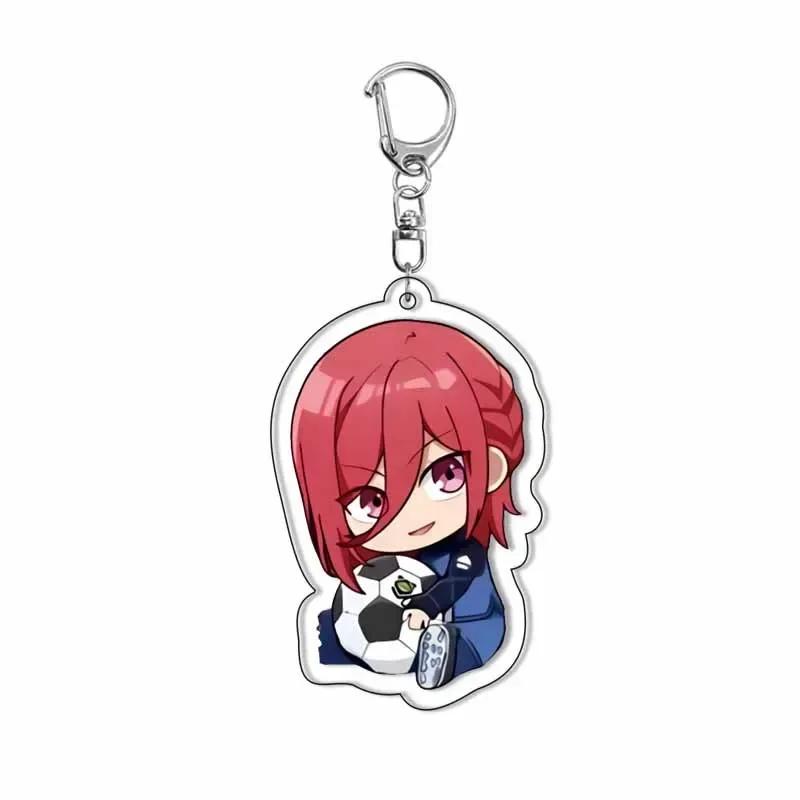 

Blue Lock Anime Keychain Cartoon Isagi Yoichi Chigiri Hyoma Acrylic Keyrings Bag Tag Baji