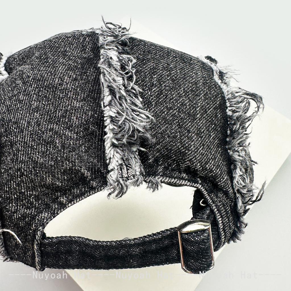 And Women Vintage Bow Broken Style Baseball Caps Sun Protection Korean Style Heat Retaining Personalized Peaked Hats Outdoor Use All-Match