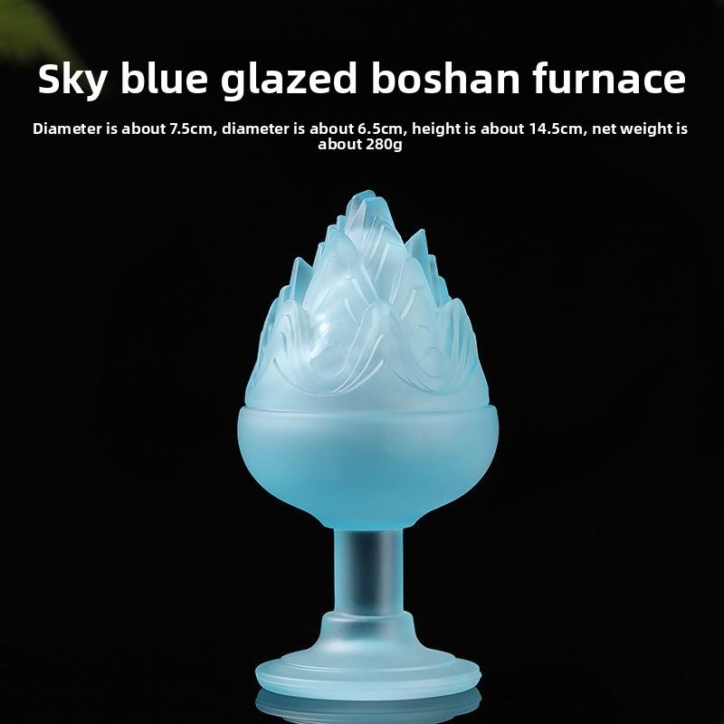 Glass Incense Stand for Tea Ceremony,Boshan Furnace,High Foot,Exquisite Shape,Aromatherapy Base, Versatile Scene, Room Fragrance