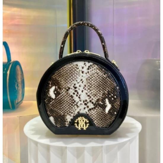 Borsa in schiuma per donna vera pelle nuova moda borsa da donna in vera pelle borsa rotonda in vera pelle con motivo coccodrillo