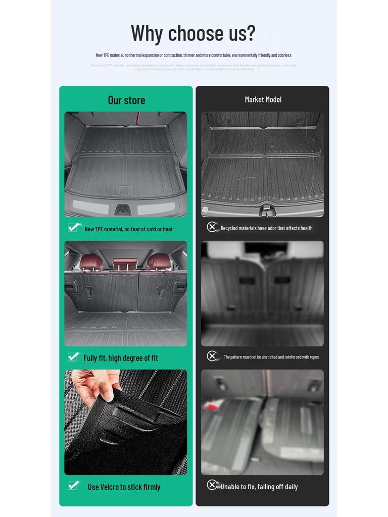 Galaxy M9 Car Trunk Mat: Fits 25 Models, Protective TPE Material for Trunk & Seat Back