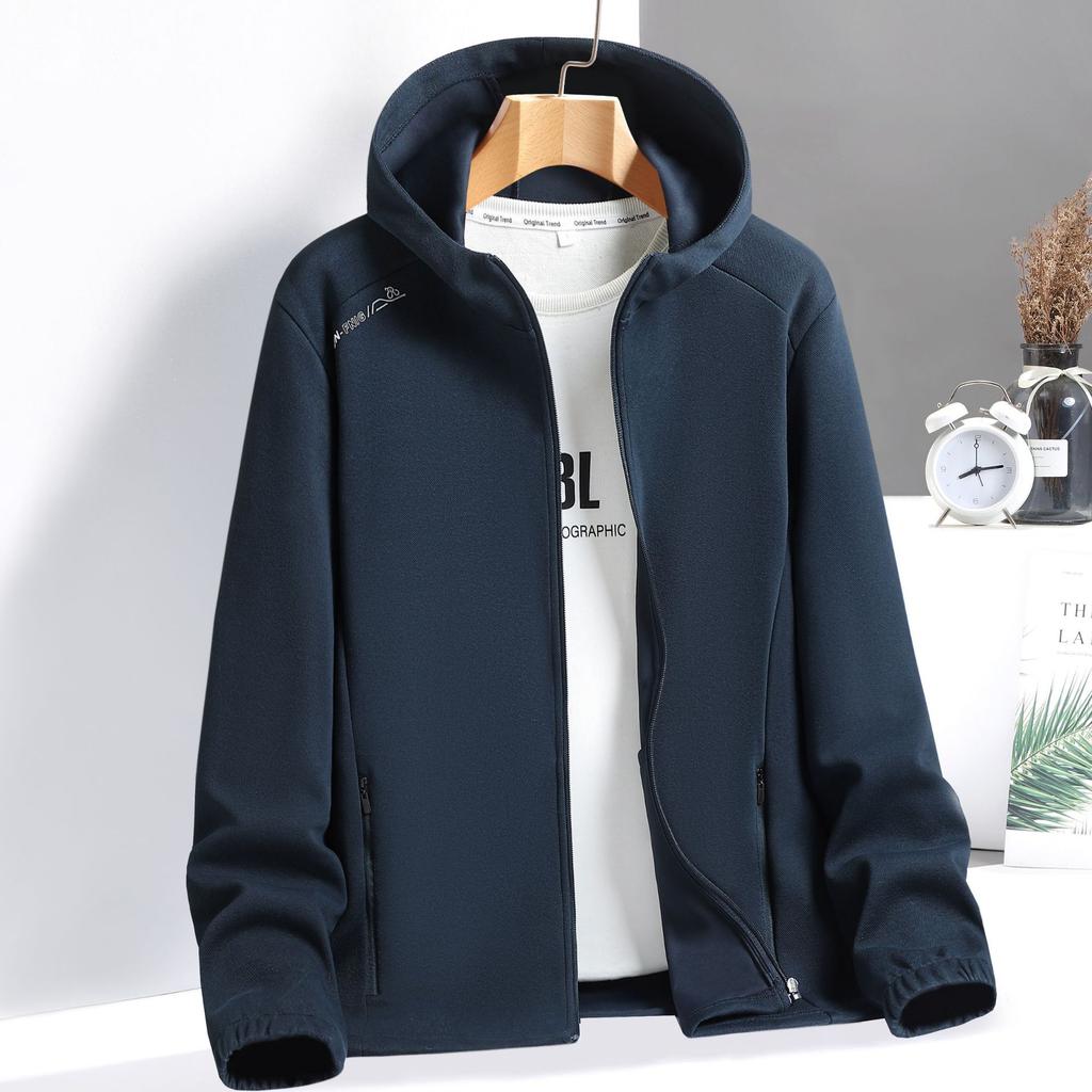 Spring and Autumn New Couple Hooded Jacket Large Size Men's Trench Coat Top Men's Student Coat