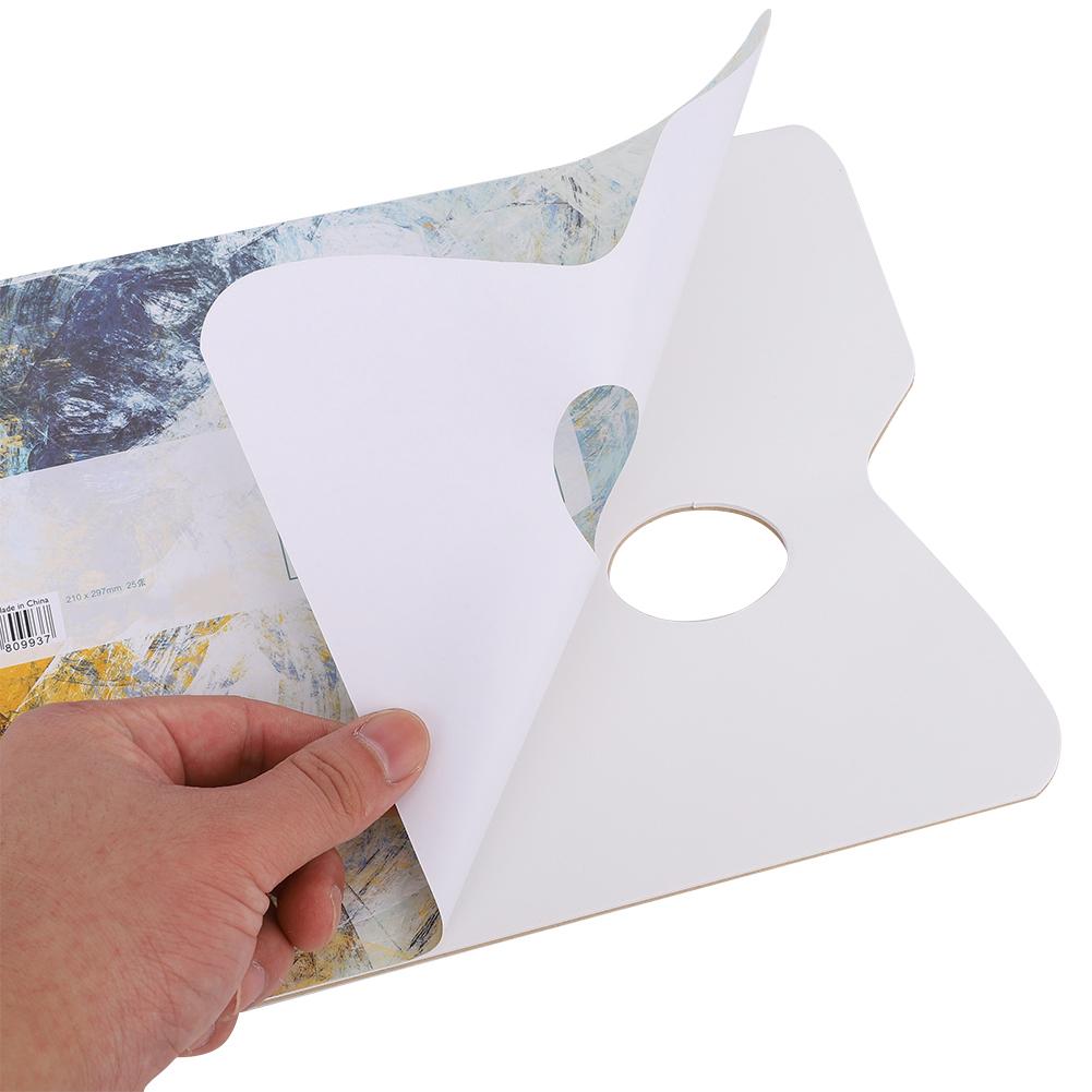 25 Sheets Disposable Palette Professional Gouache Oil Painting Palette Pad White Paper