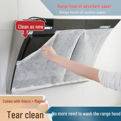 Universal Cuttable Oil Absorption Filter for Range Hoods - Thick, Oil-Proof Paper Towel