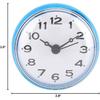 Bathroom Wall Hanging Clock,Waterproof Fogproof Round Arabic Digital Dial Bath Shower Clock Suction Cup Wall Window Mirror Bath Shower Clock for Home