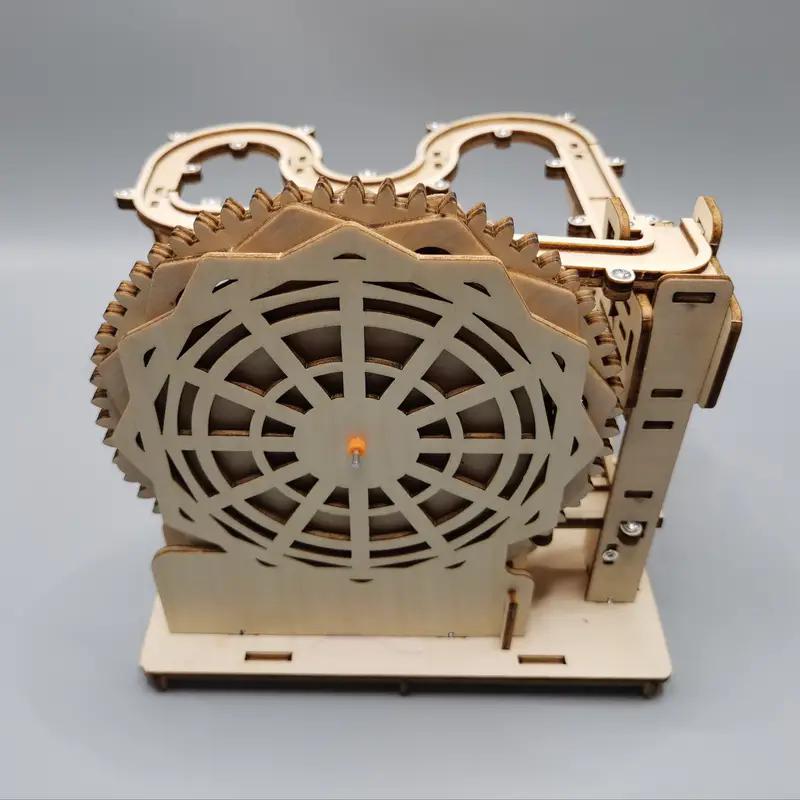 Drewniana Puzzle Kula 3D Tor Mechaniczna Puzzle Samozłożenie Zabawka Edukacyjna STEAM Modelarstwo Prezent dla Dzieci i Dorosłych