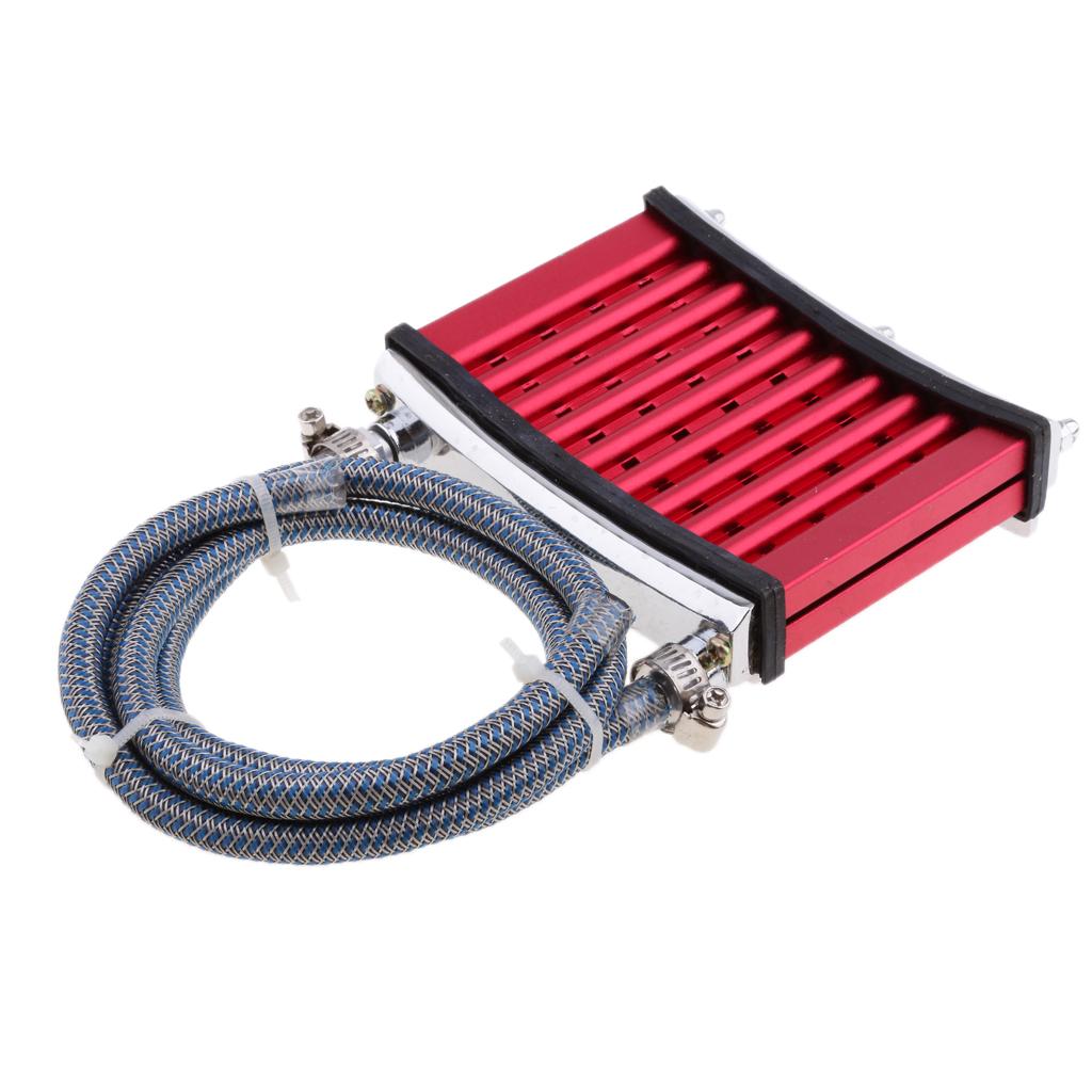 Aluminum Oil Cooler Radiator Heavy Duty Engine Cooling Kit for Motorcycle Pit Bike 50cc 70cc 110cc