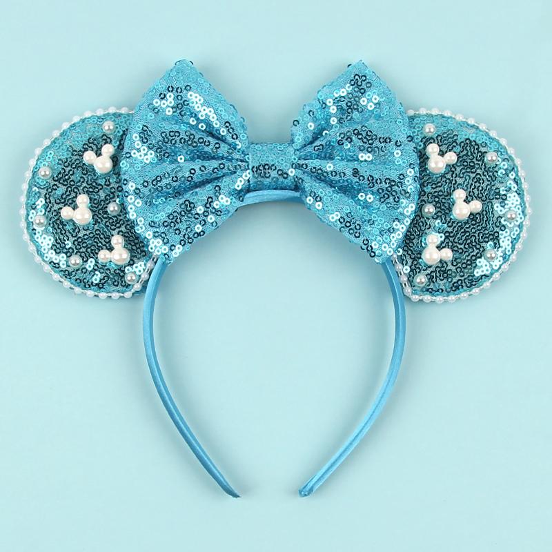 Ny Trendig Musöron Hårband Mickey 3.3" Sammet För Flickor Mjuk Rosett Hårband Halloween Festival Fest Resa DIY Håraccessoarer