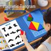 Wooden Magnetic Tangram Puzzle for Kids 3-6: Educational Toy for First Graders