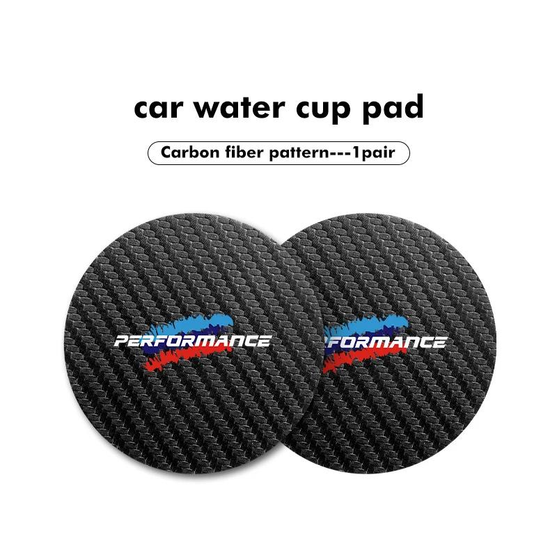 2pcs Car Coaster Water Cup Holder Anti-Slip Pads Accessories For BMW Performance M Alpina iX iX1 iX2 iX3 iX4 iX5 iX7 F11 E30