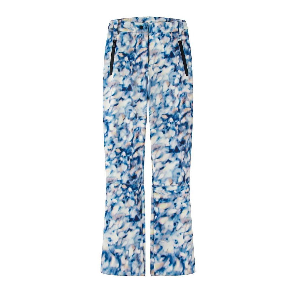 Europeisk & Amerikansk Dammode Flerfärgad Skidjacka med Huva och Dragsko i Midjan - Höst/Vinterstil