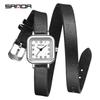 Sanda Women's Fashion Quartz Watch with Leather or Steel Strap - Waterproof and High-End Design.