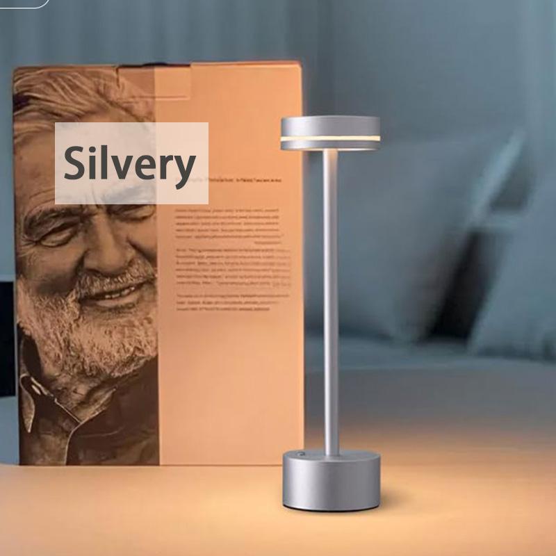 

Table Lamp LED Rechargeable Wireless Reading Lamp Touch Switch Desktop Night Light Brightness Changeable Decoration Night Light серебряный