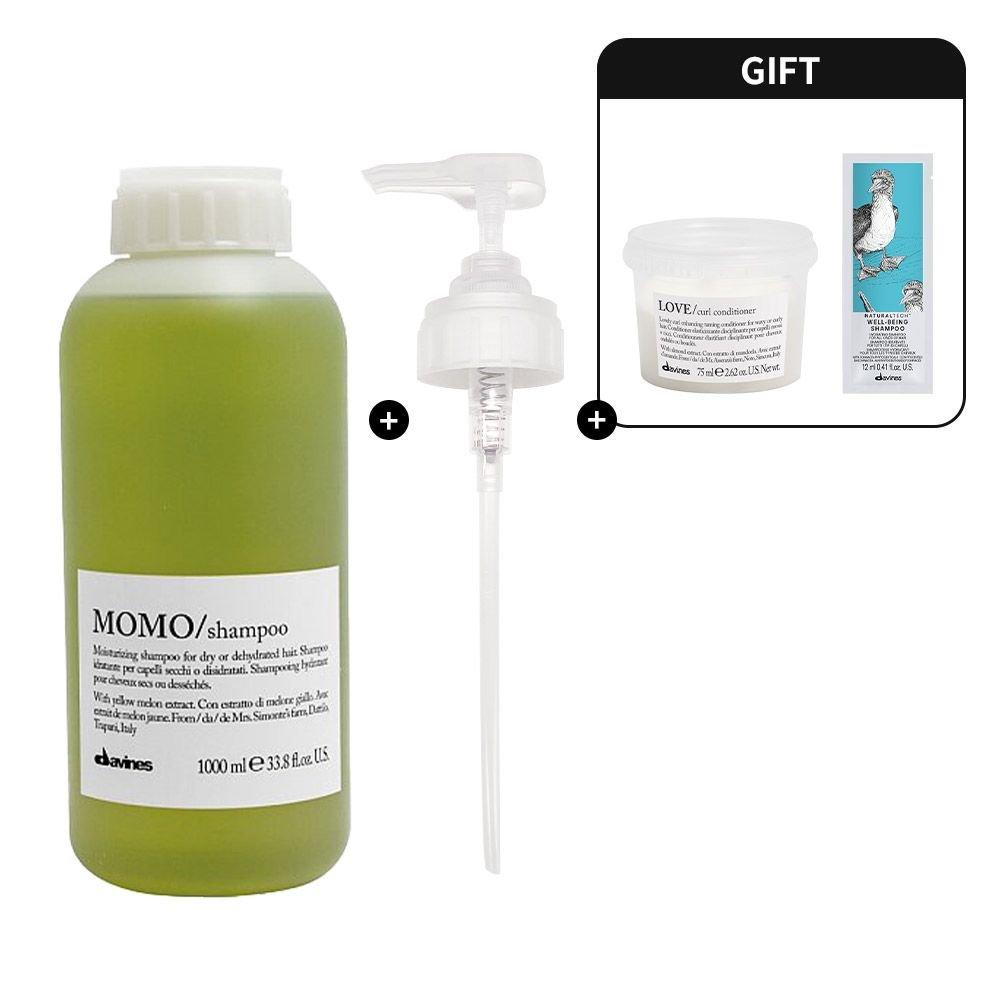 Momo Shampoo 1000ml (+ Love Curl Conditioner 75ml & Wellness Shampoo 12ml)