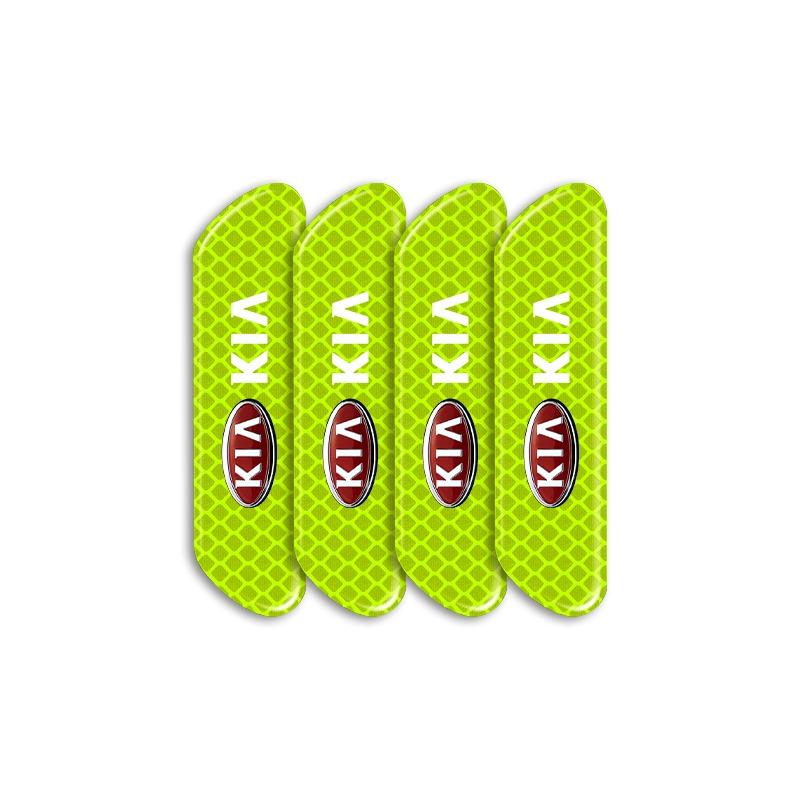 4PCS Car Door Safety Warning Reflective Mark 3D Sticker Car Styling For Kia Ceed Sorento Sportage Niro Optima Picanto Rio Morning Forte K8