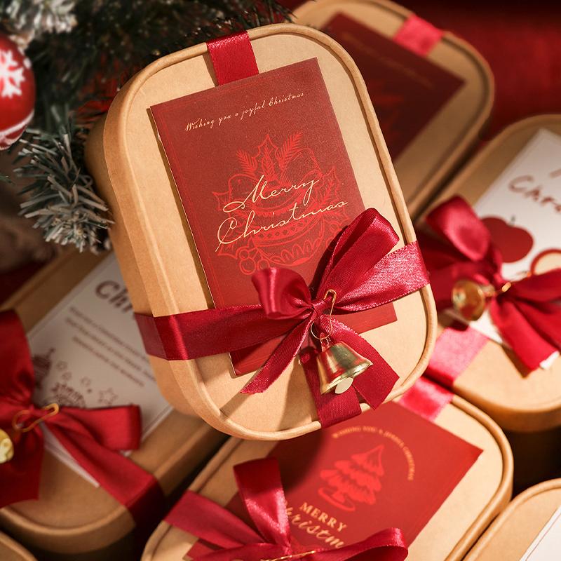 Christmas Gift Boxes Candy Biscuit Chocolate Baking Tote Gift Boxes Souvenir Empty Boxes Festival Holiday Gift Box