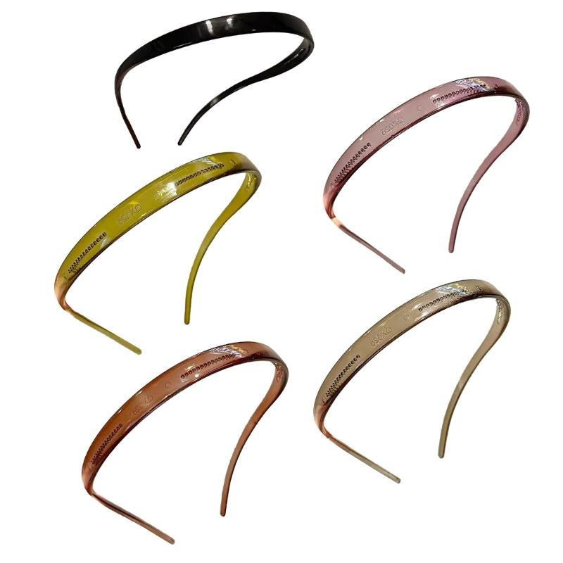 

5Pcs Simple and Stylish Dental Comb Hair Hoops Hair Bands Comfortable Fashionable Headbands Headwears for Women Girls 1