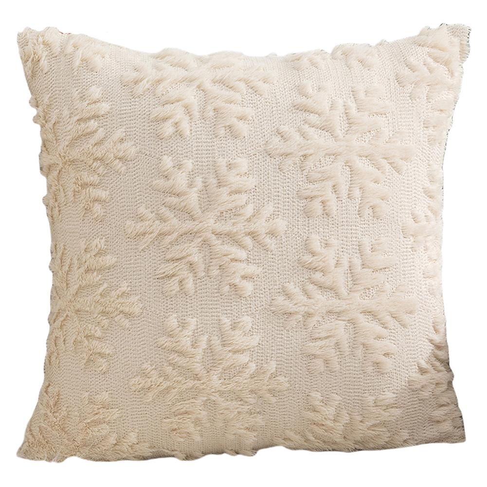 Plush Decorative Cushion Cover Soft Home Decor Christmas Living Room Sofa Throw Pillow Cover Red Embroidered Pillowcase 45×45cm