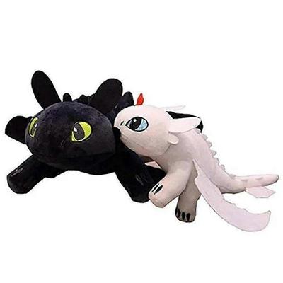 2 Pezzi / Set Peluche Toothless Furia Notturna con Peluche per Bambini 35 cm