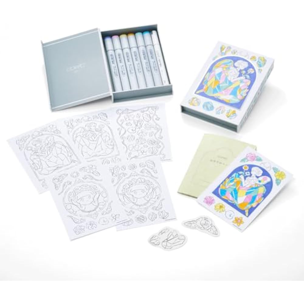 Copic (COPIC) Too Copic Sketch Kitazawa Heisuke Set (Shizuka Inori) Acrea Post Card with Coloring...