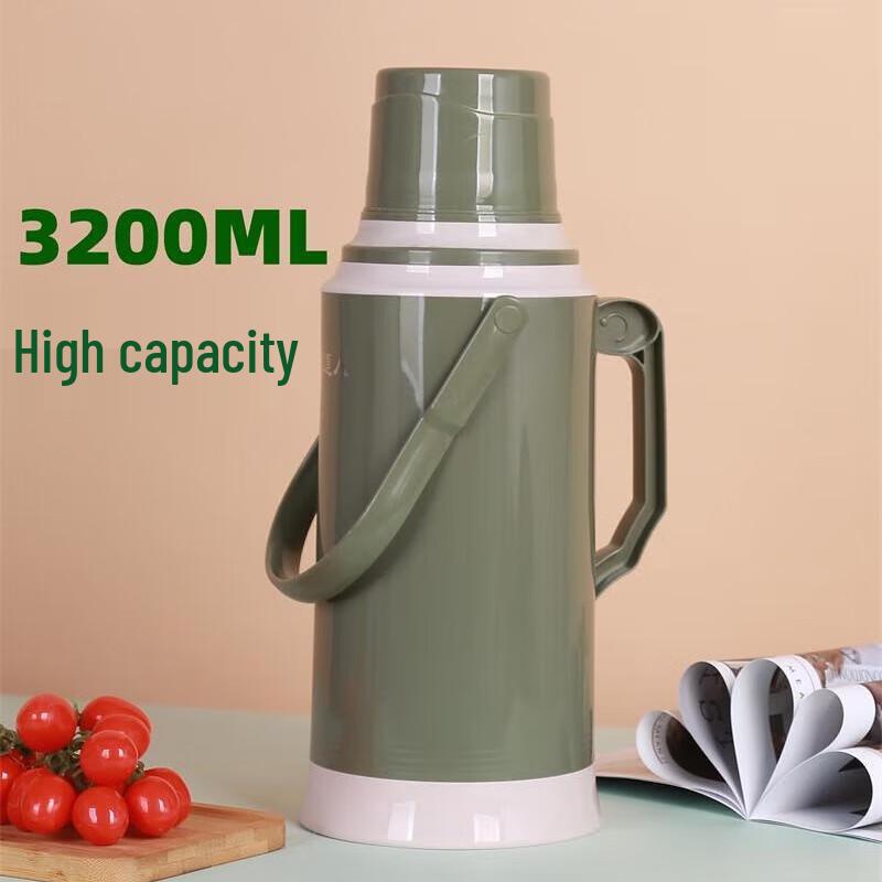 Wuzuo 3,2L Retro Glasemaillierte Thermoskanne