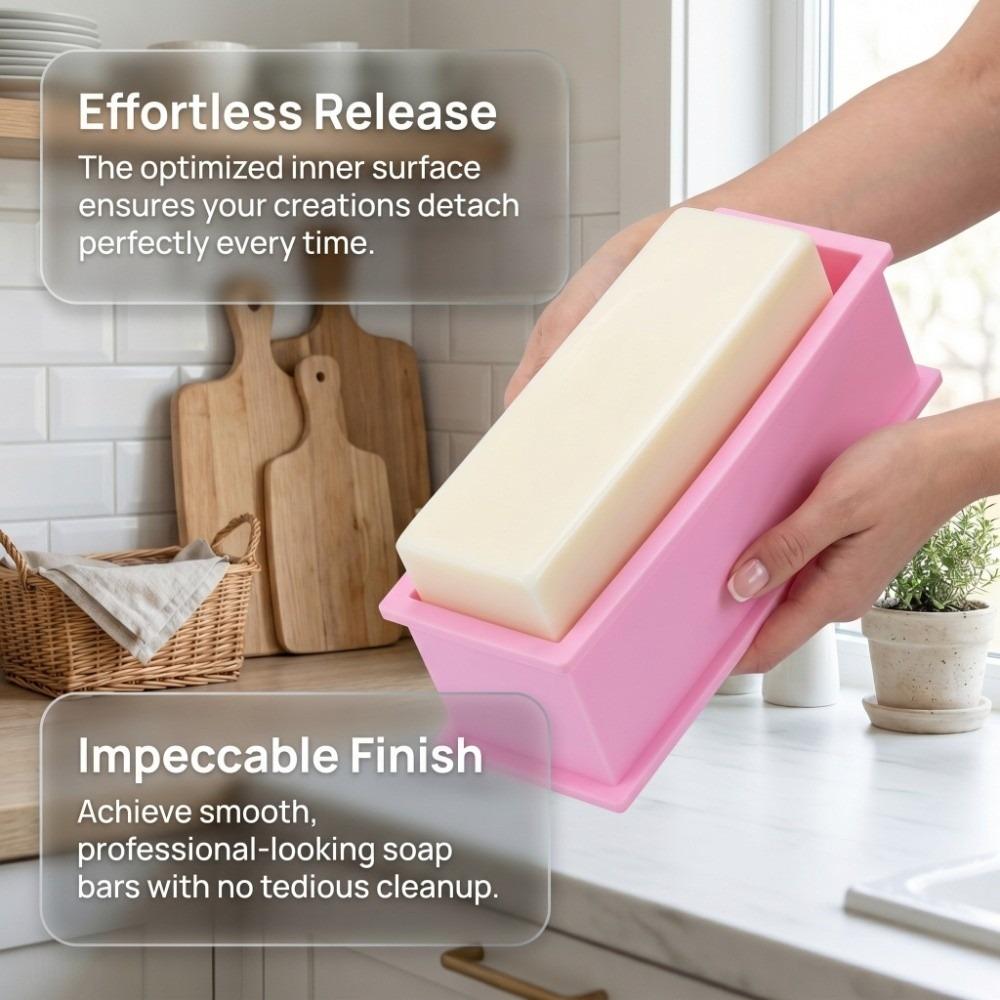 Silicone Rectangle Cake Mold Long Cavity Mousse Bar Mold Silicone Loaf Mold  Soap Craft розовый