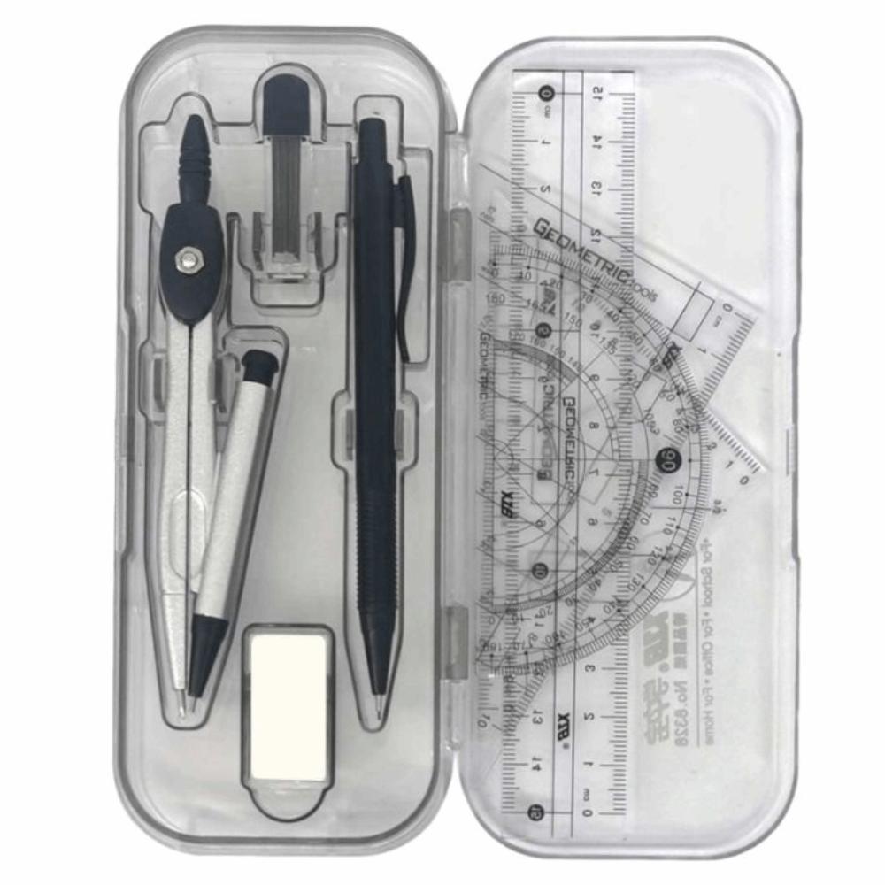 8Pcs/Set Multifunctional Drawing Compass Ruler Kit Precise Geometry Compass Set Back To School