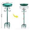 Retro Freestanding Metal Bird Bath & Feeder for Outdoor Garden or Lawn