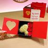 Shuibei Gold Gift Set: Mother's Day 520 Rose Bouquet with Gold Banknote and Preserved Flower Hand Bouquet