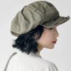 Barett Retro Wolkenhut Damen Gesicht Zeigen Kleiner Künstlerischer Malerhut Vielseitig Einfach Vintage Kurzer Schirm