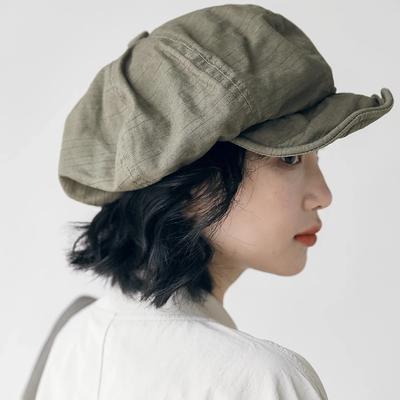 Beret Retro Cloud Hat Women's Face Show Small Artistic Painter Hat Versatile Simple Vintage Short Eaves