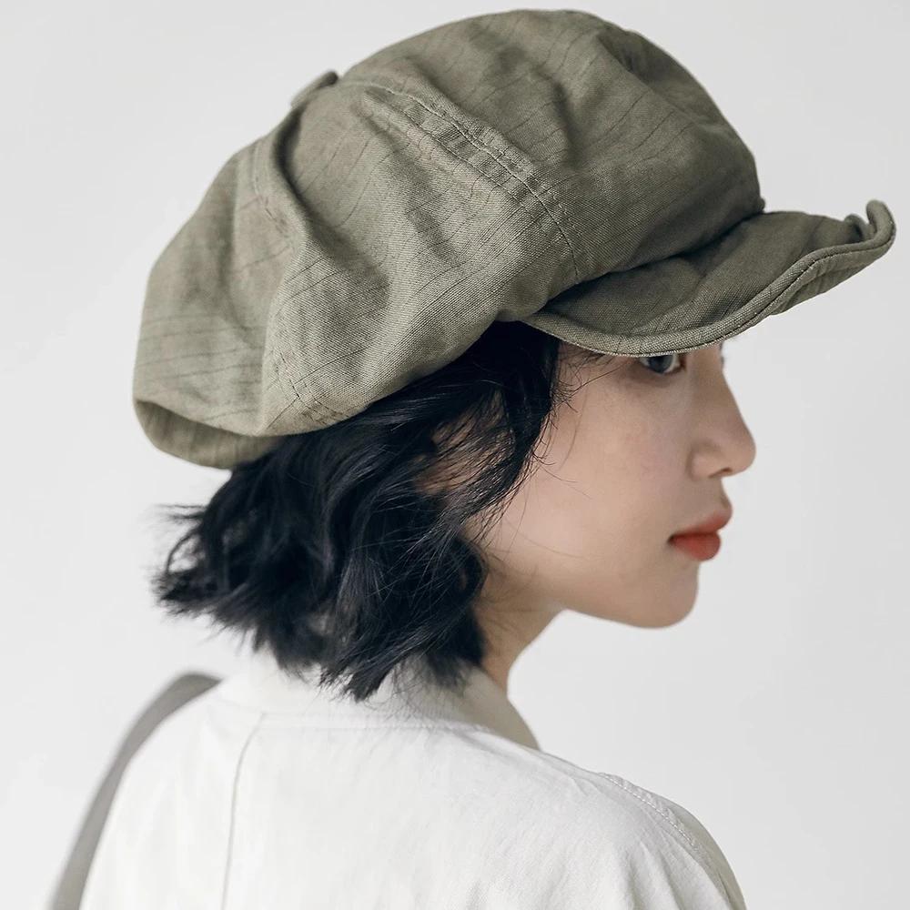 Beret Retro Cloud Hat Women's Face Show Small Artistic Painter Hat Versatile Simple Vintage Short Eaves