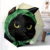 1pc Cat Green Automatic Open/close Umbrella, 8-Rib Sturdy Structure, Portable Travel Umbrella, Parties, Everyday Use, Outdoor Accessory, Art