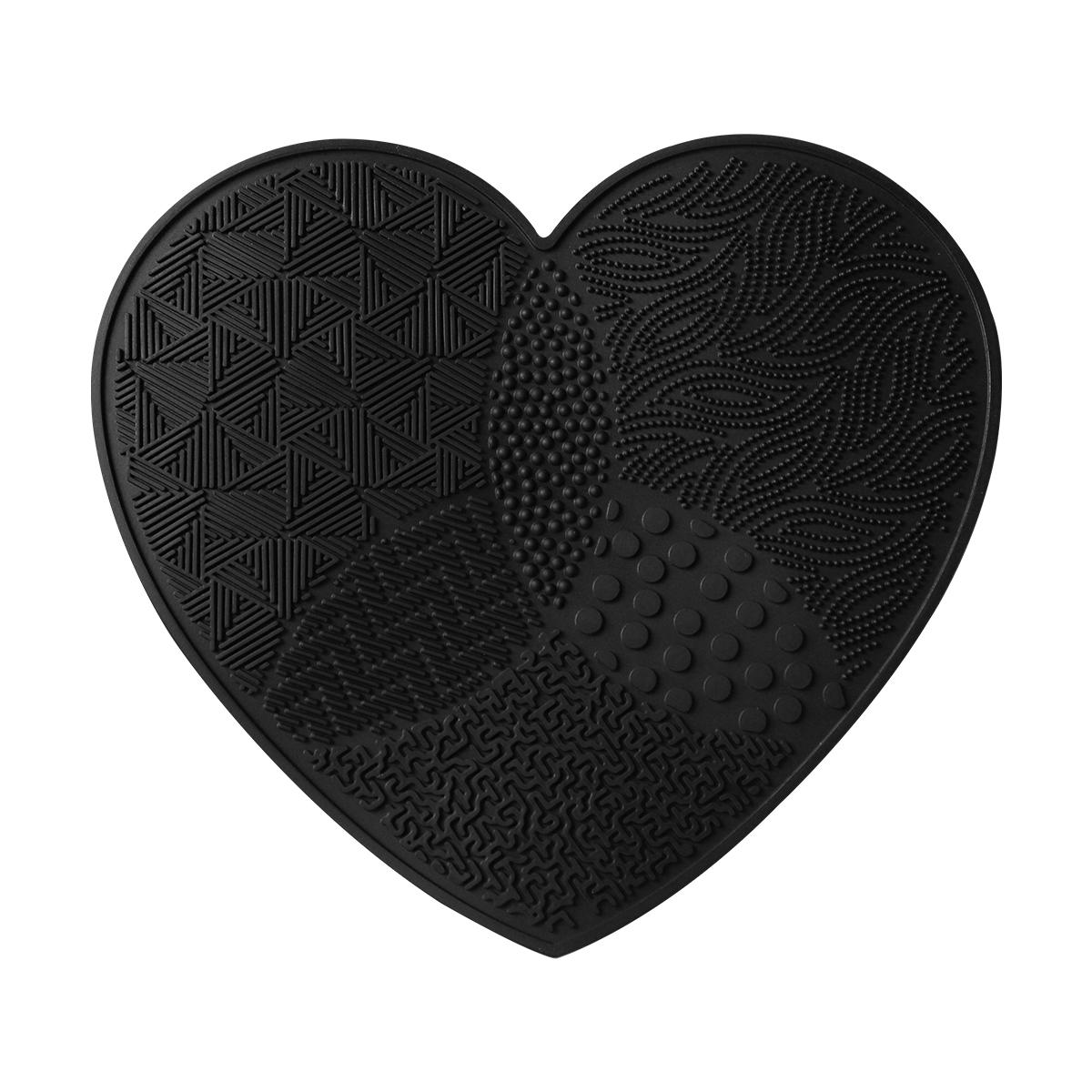 

Scrubbing Pad Makeup Brushes Cleaning Silicone With Suction Cup Love Cleaner Washing Cosmetic Brush Beauty Supplies Tool чёрный