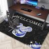 Gaming Room Rug Chair Mat Floor Protection Non-Slip Geometric Crystal Velvet Carpet Living Bedroom Study