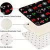 Christmas Kitchen Anti-slip Mat Carpet Flannel Door Mat Three-piece Set 45*120CM/50*80CM/40*60CM
