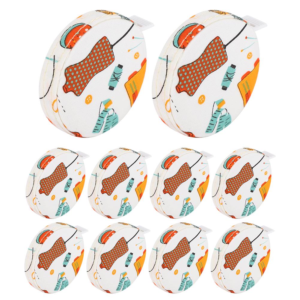 10pcs Tape Measure Adjustable Retractable Ruler Cloth Body Tape Measure Tailor Sewing Tool