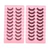 10 Pairs Super Roll Fake Eyelash Curl Russian False Eye Lashes 3D Mink Reusable Fluffy Lashes Eyelashes Extensions Makeup